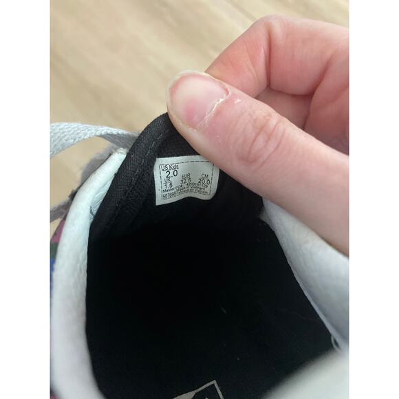 Vans sneakers girls size 2 black suede floral lace up - Picture 5 of 5